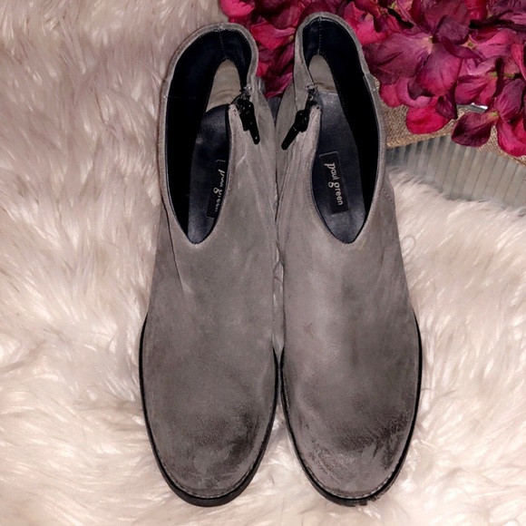 PAUL GREEN Gray Suede Ankle Bootie - Picture 5 of 8